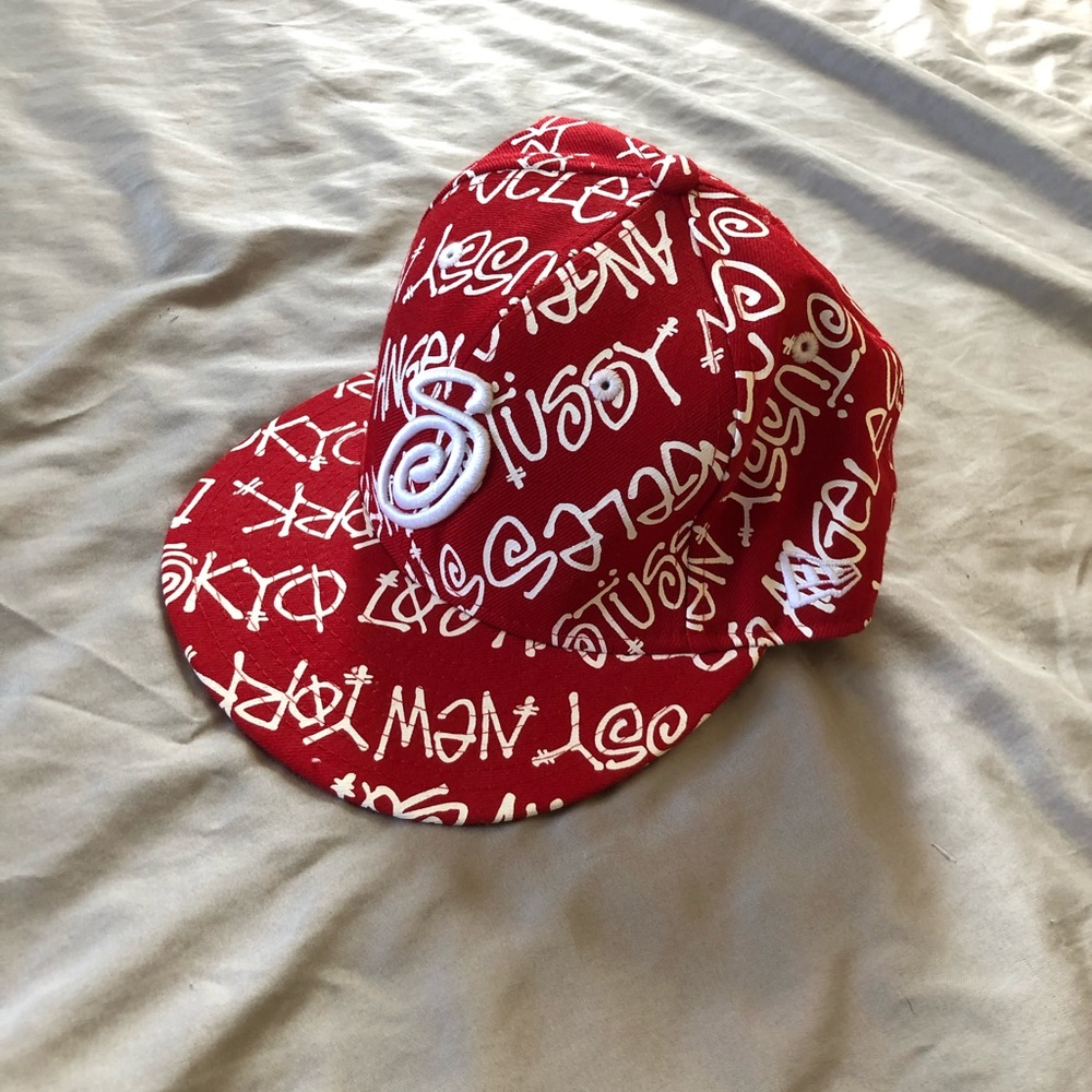 Red Stussy cap! Sz 7 1/4